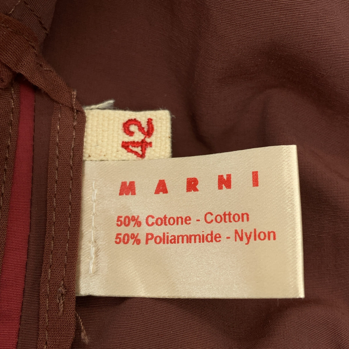 MARNI | 尼龍雙色後拉鍊半身裙 | 尺寸 42 | 女款