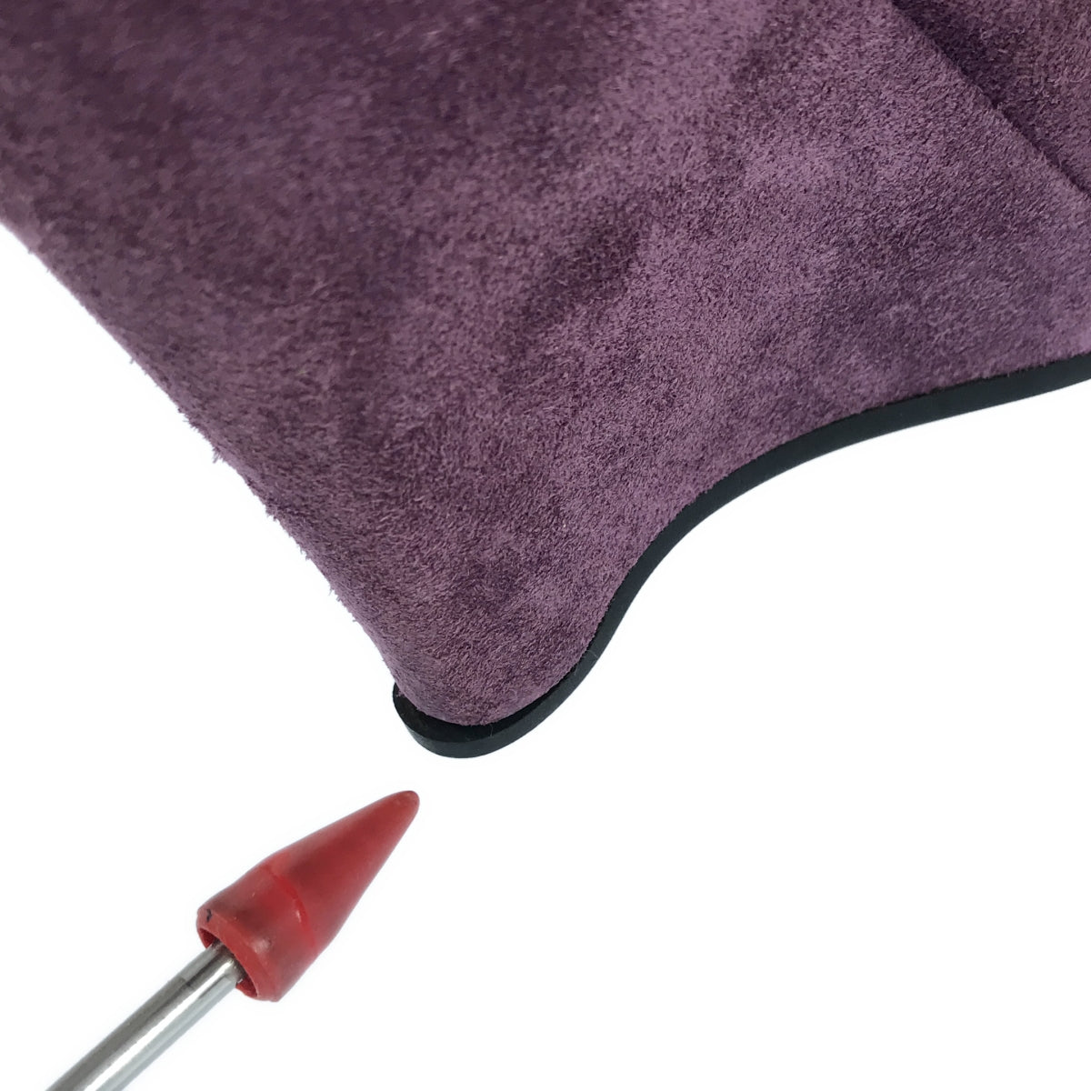 [完好狀態] miu miu |絨面革花卉圖案露趾坡跟鞋 | 37 1/2 |紫色 |女性的