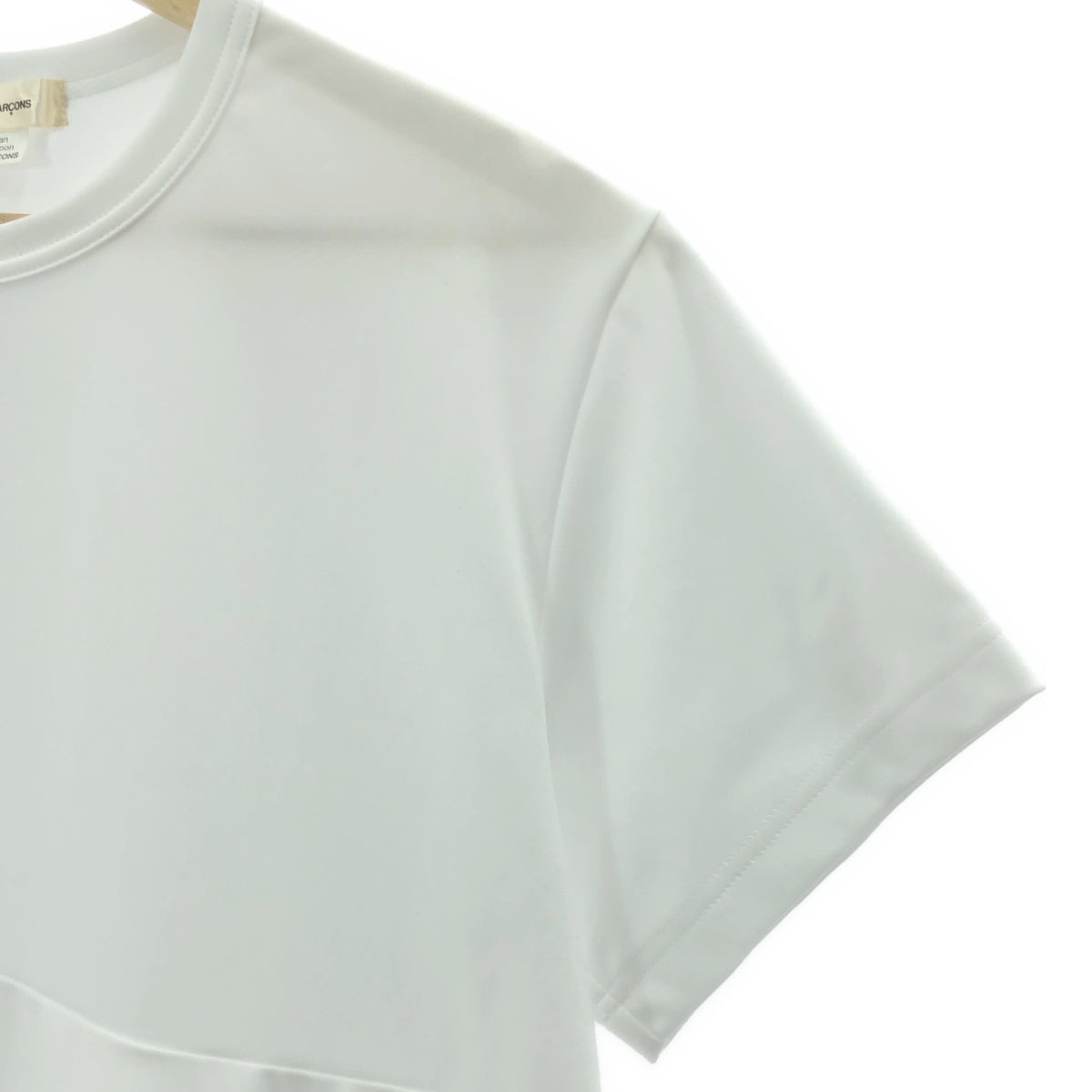 【美品】  COMME des GARCONS / コムデギャルソン | 2023SS | 再構築 ポリエステル Tシャツ | XS | ホワイト | レディース