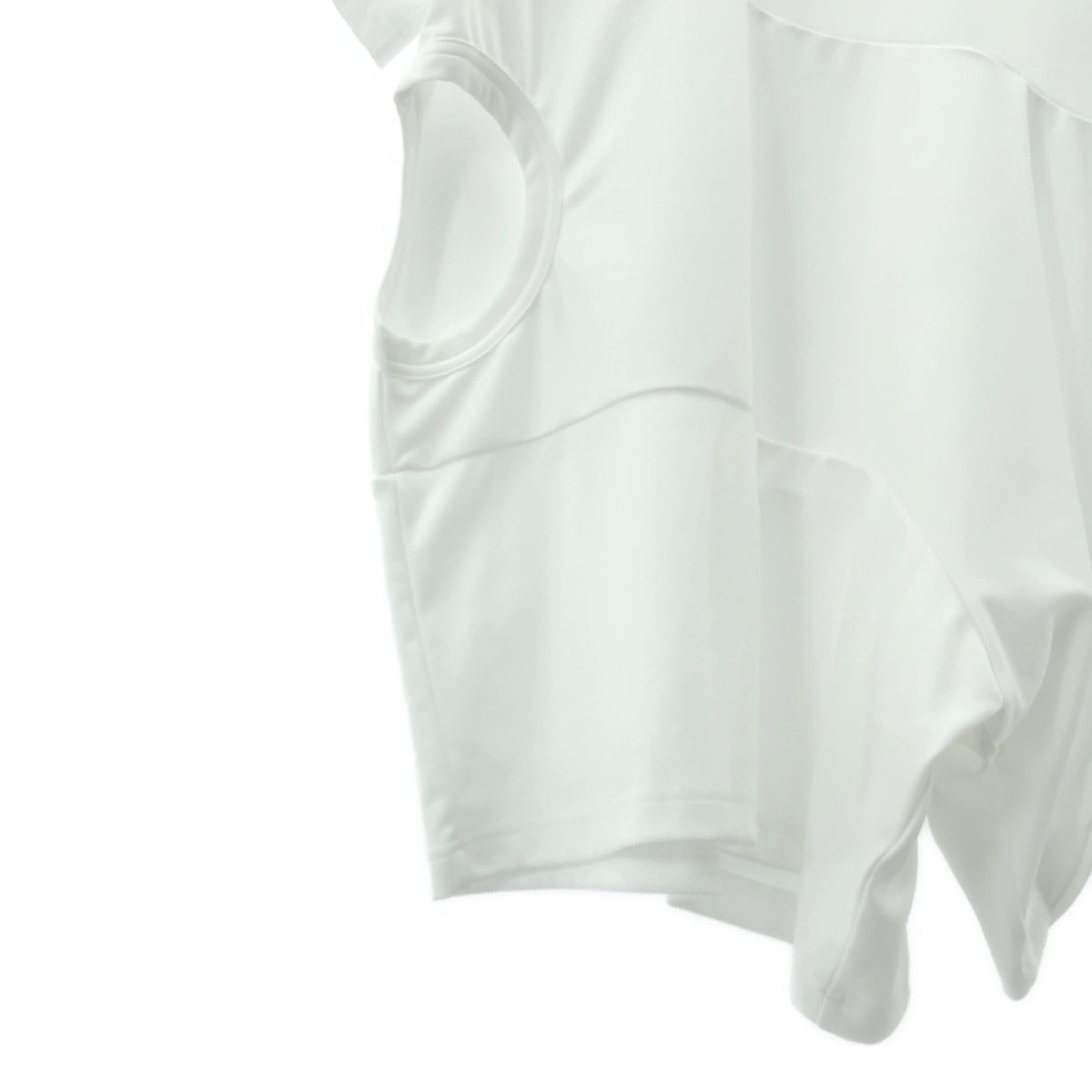 【美品】  COMME des GARCONS / コムデギャルソン | 2023SS | 再構築 ポリエステル Tシャツ | XS | ホワイト | レディース