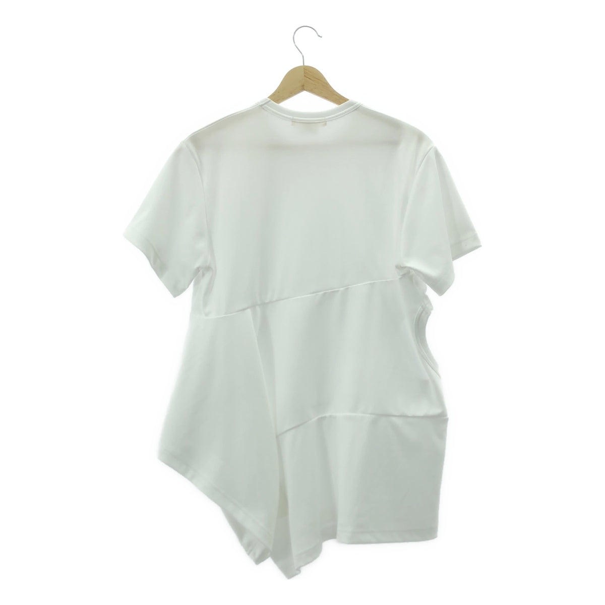 【美品】  COMME des GARCONS / コムデギャルソン | 2023SS | 再構築 ポリエステル Tシャツ | XS | ホワイト | レディース