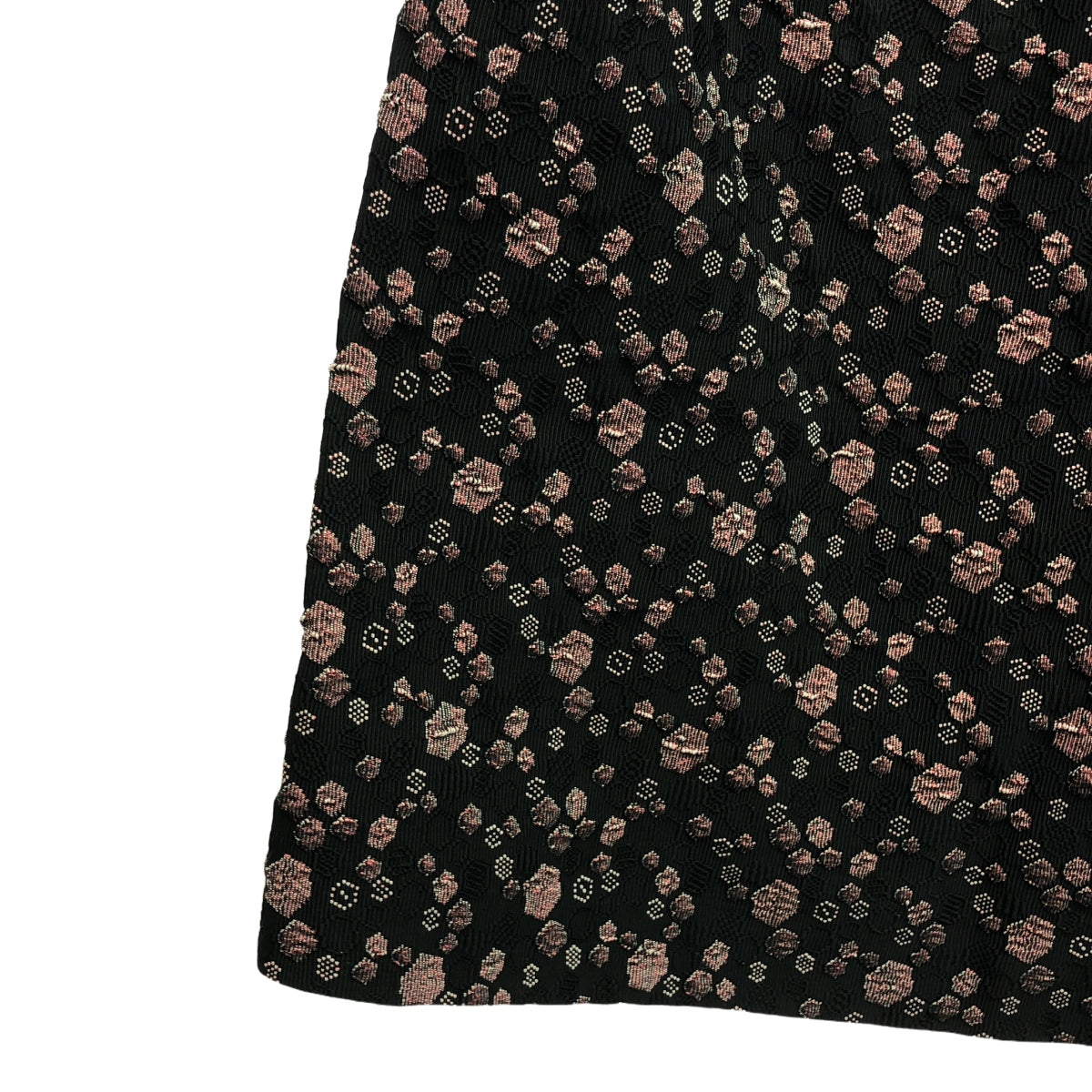 DRIES VAN NOTEN / 드리스 반 노텐 | 자가드 롱 스커트 | 40 | 블랙 / 레드 | 여성