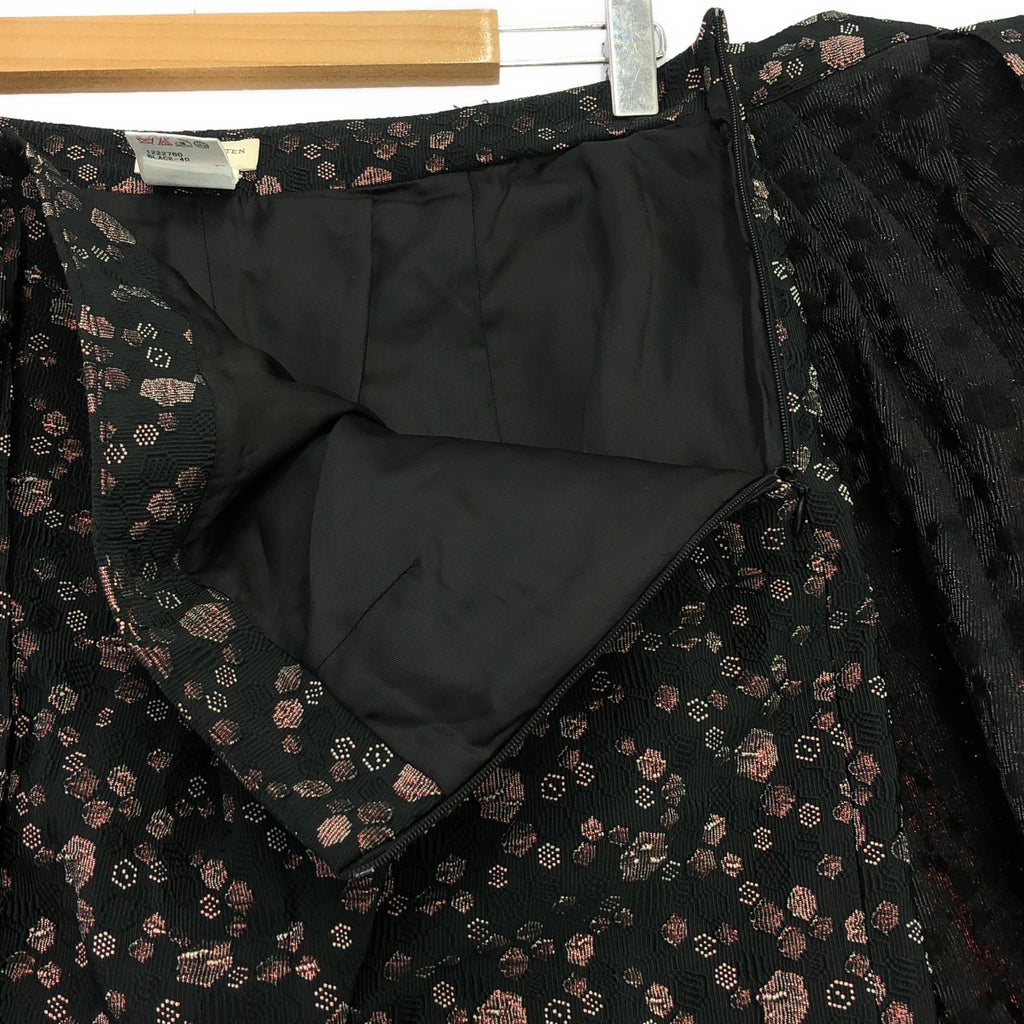 DRIES VAN NOTEN / 드리스 반 노텐 | 자가드 롱 스커트 | 40 | 블랙 / 레드 | 여성
