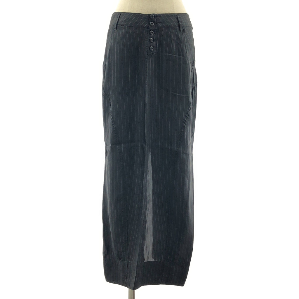 mukcyen / 무샨 | 2025SS | ST LINING SKIRT 스트라이프 슬릿 스커트 | 00 |