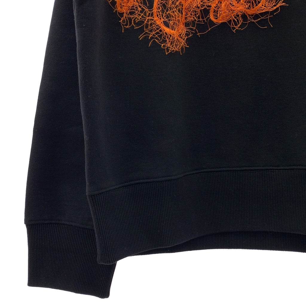 Acne Studios / アクネストゥディオズ | Carly Flame フレイム 刺しゅう スウェット | M | ブラック/オレンジ | メンズ