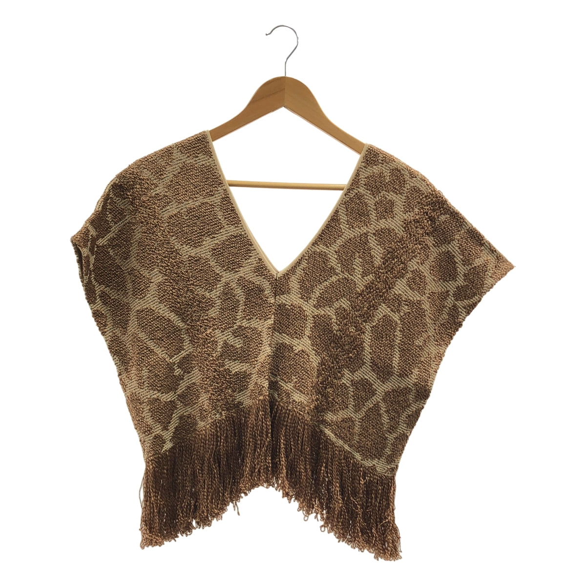 TAN / タン | 2023SS | ジャガード フリンジ ジラフベスト | F | レディース