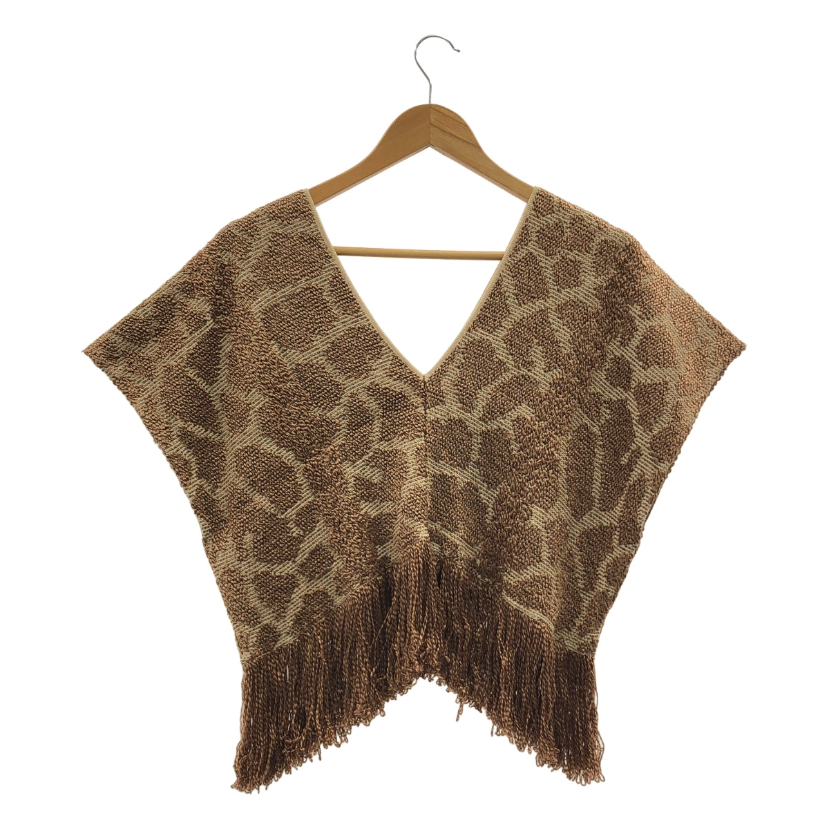 TAN / タン | 2023SS | ジャガード フリンジ ジラフベスト | F | レディース