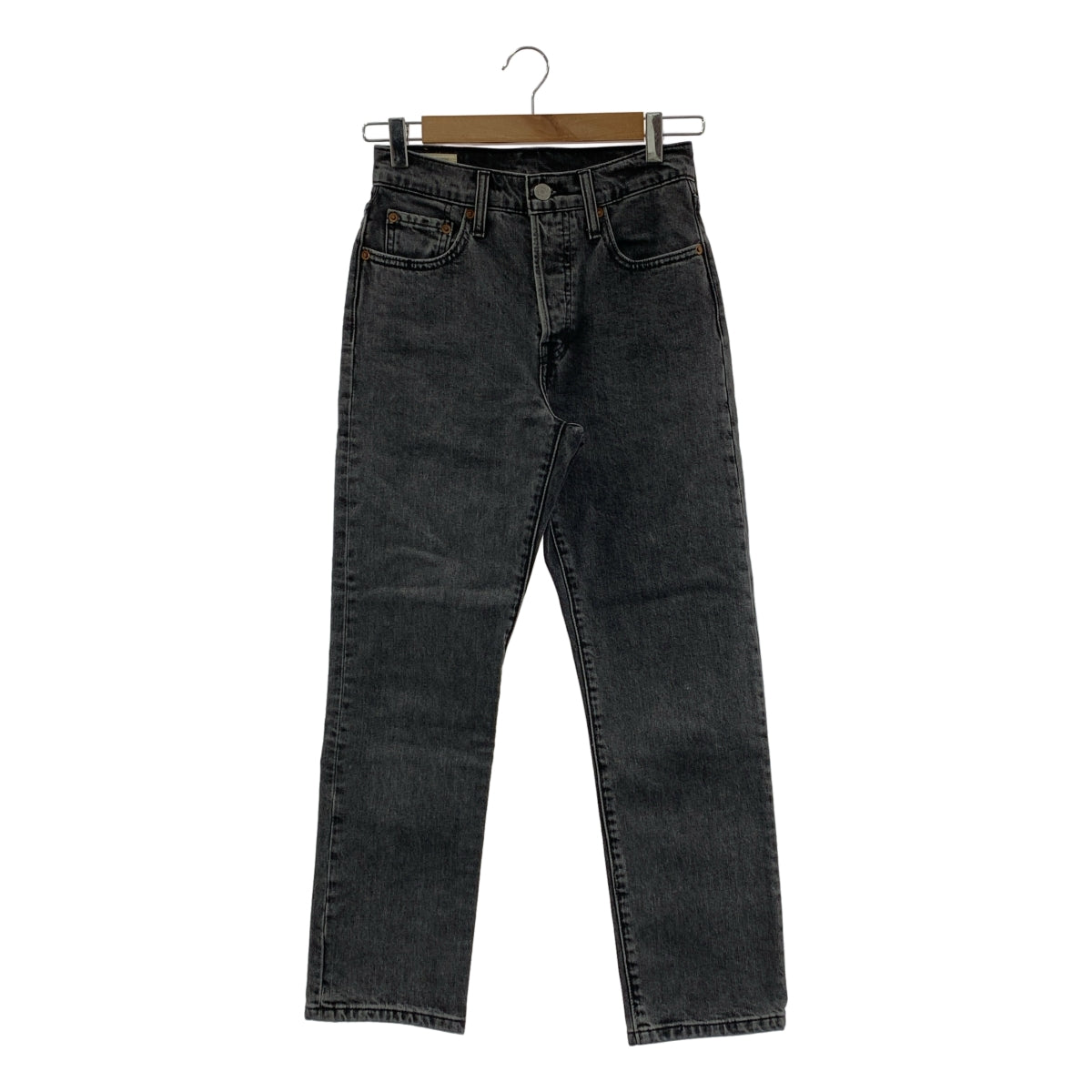 【美品】  Levi's / リーバイス | × BIOTOP Premium 501CROP / ブラックデニム パンツ ジーンズ | 25 | チャコールグレー系 | レディース