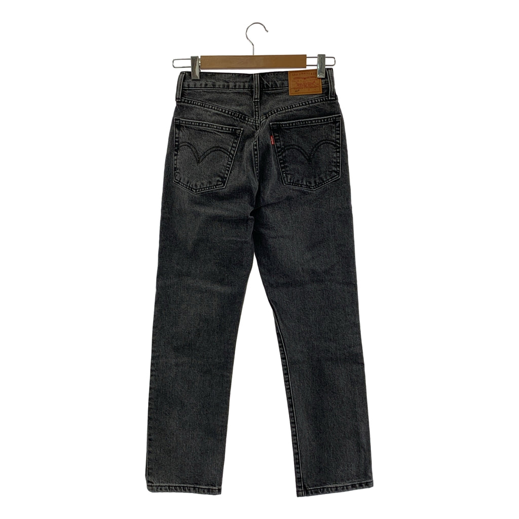 【美品】  Levi's / リーバイス | × BIOTOP Premium 501CROP / ブラックデニム パンツ ジーンズ | 25 | チャコールグレー系 | レディース