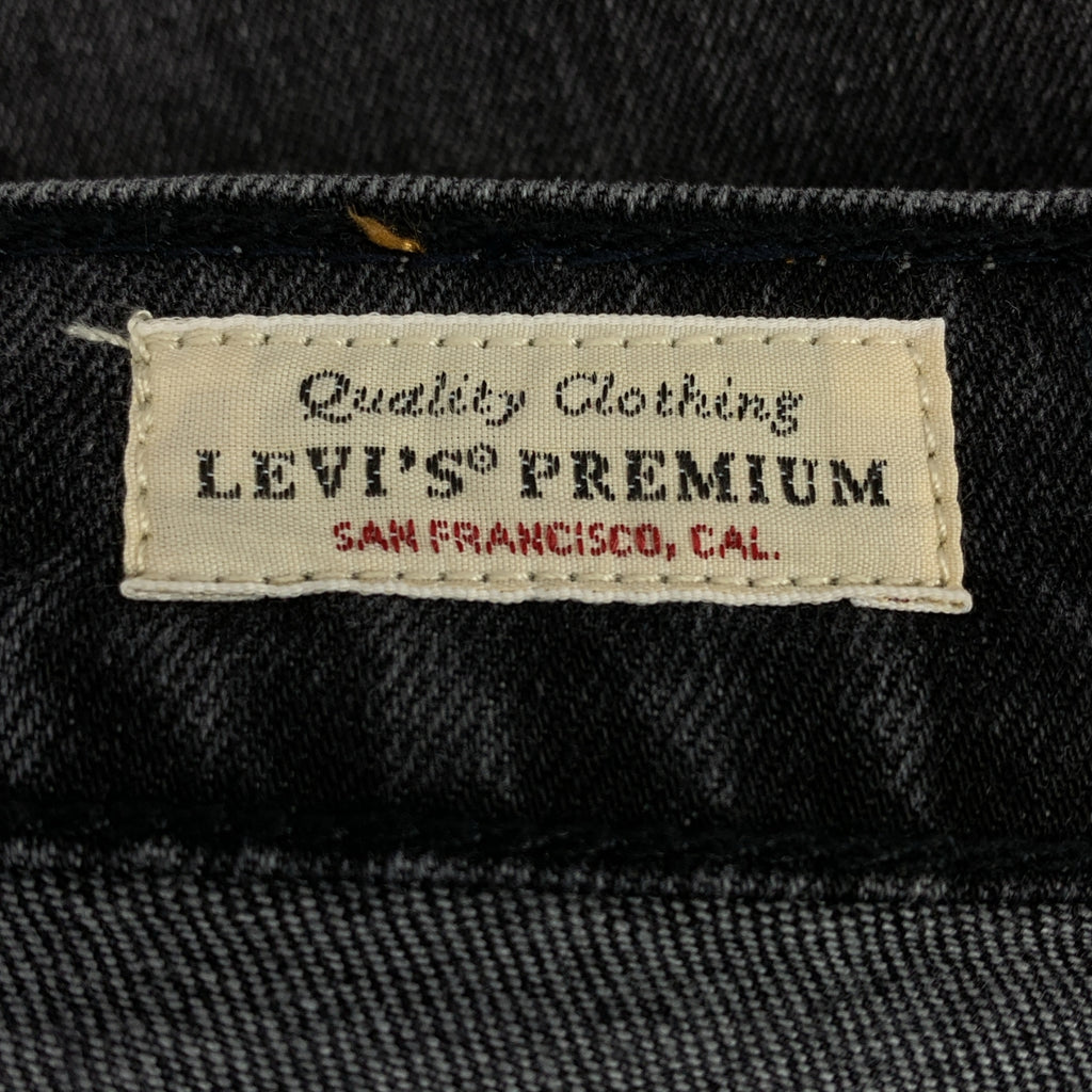 【美品】  Levi's / リーバイス | × BIOTOP Premium 501CROP / ブラックデニム パンツ ジーンズ | 25 | チャコールグレー系 | レディース