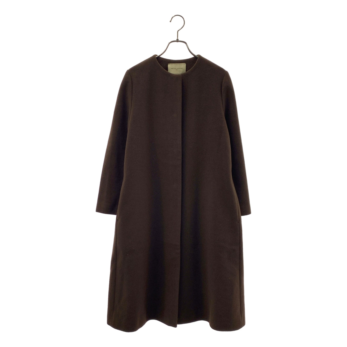 UNITED ARROWS / ユナイテッドアローズ | ノーカラーベルラインコート | 36 | レディース