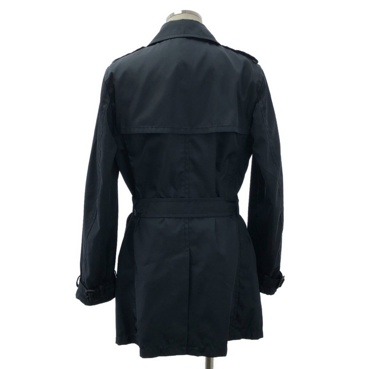 PRADA | 尼龍雙排扣風衣 | 46碼 | 海軍藍 | 男款