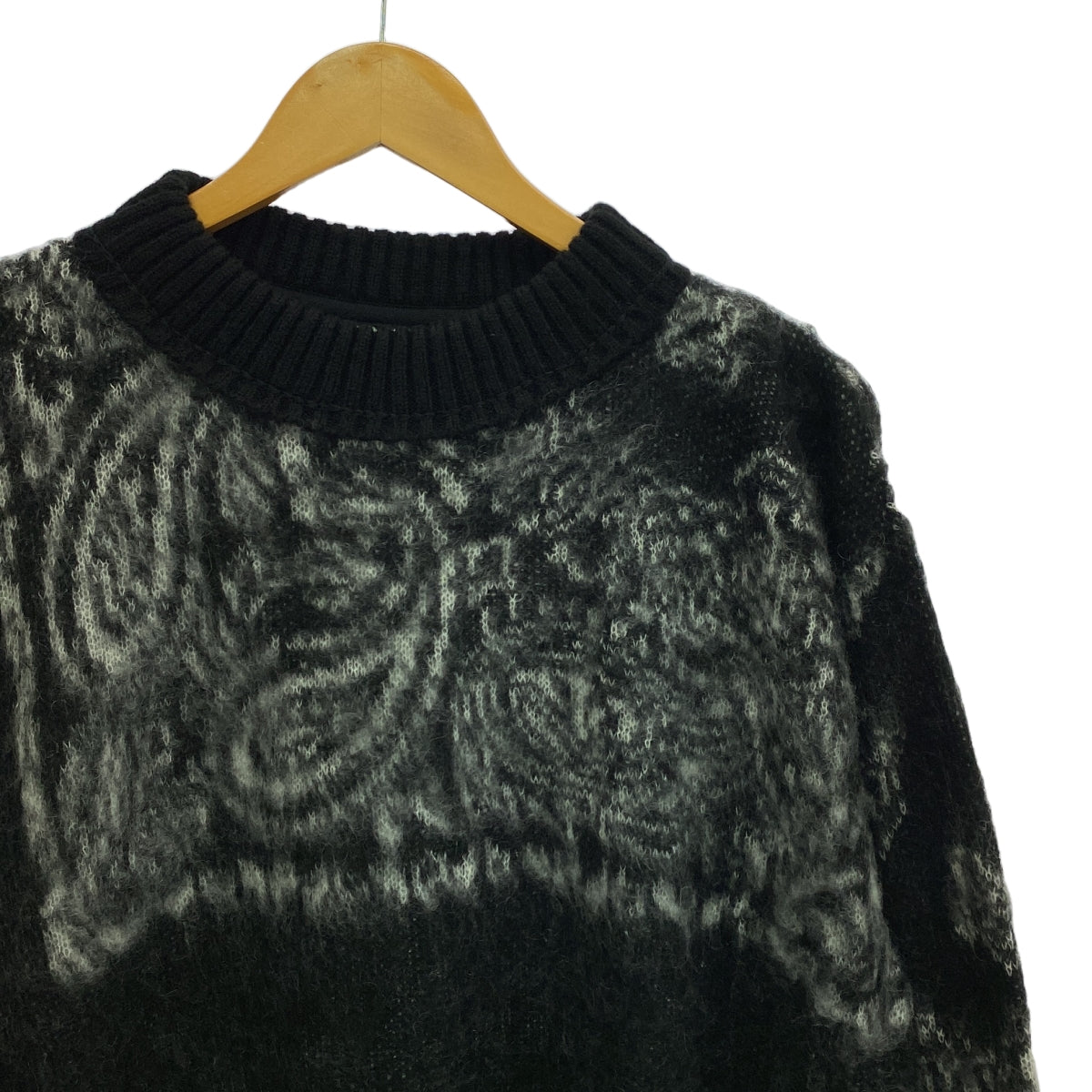 sacai / 사카이 | 2022AW | Bandana Jacquard Knit Pullover / 모헤야 자가드 슬릿 니트 스웨터 | 2 | 남성