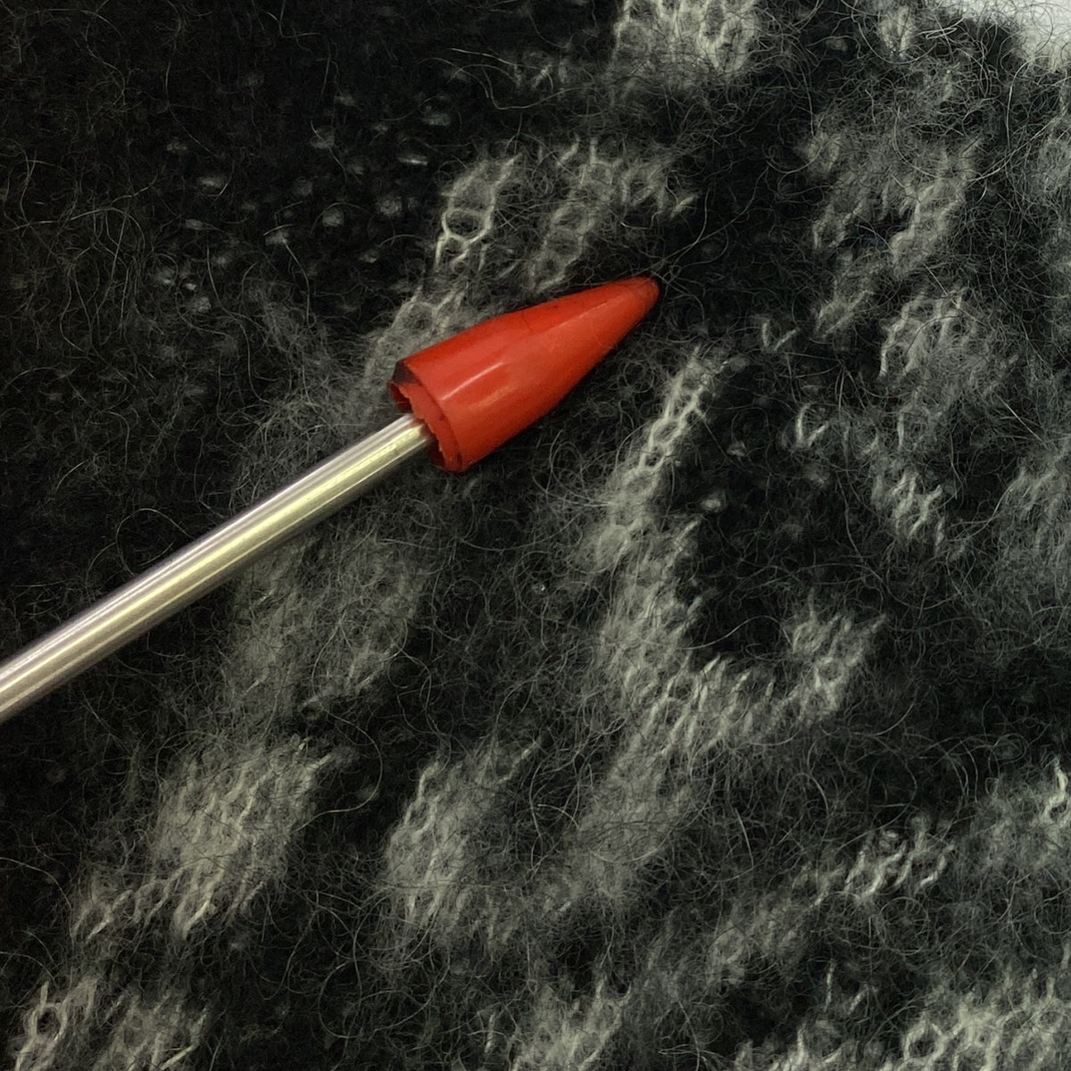 sacai / サカイ | 2022AW | Bandana Jacquard Knit Pullover / モヘヤ ジャガード スリット ニット セーター | 2 | ブラック/グレー | メンズ