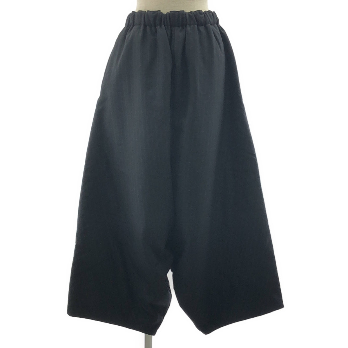 【美品】  COMME des GARCONS / コムデギャルソン | 2010AW | 変形 オーバーシルエット ドローストリング パンツ / 総裏地 | S | ブラック | レディース