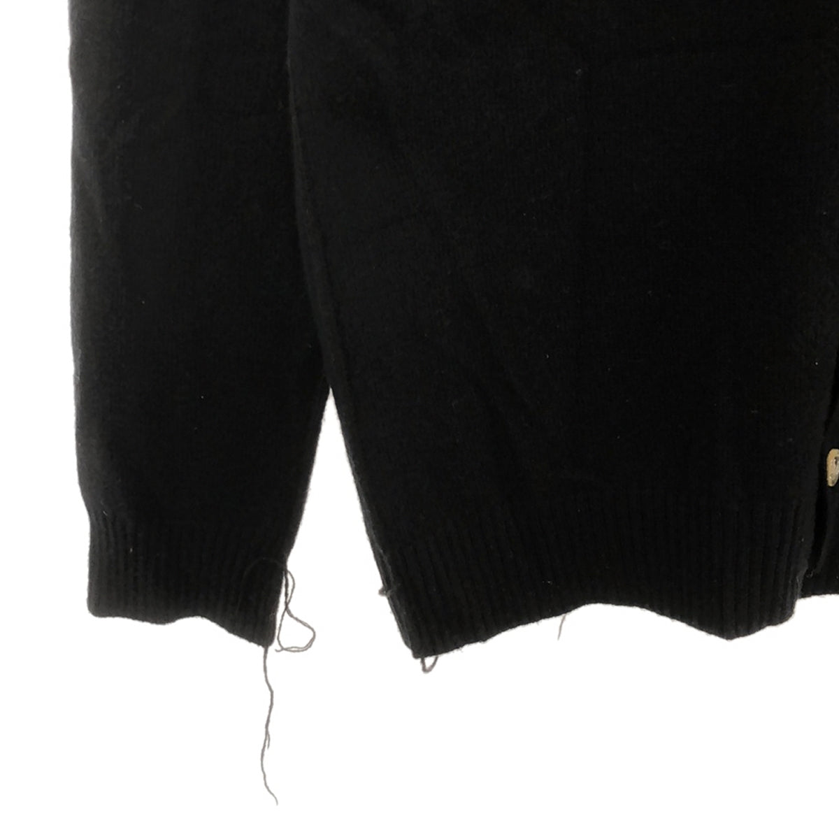 tricot COMME des GARCONS | 2011AW | Cashmere frayed V-neck cardigan | Black | Women's