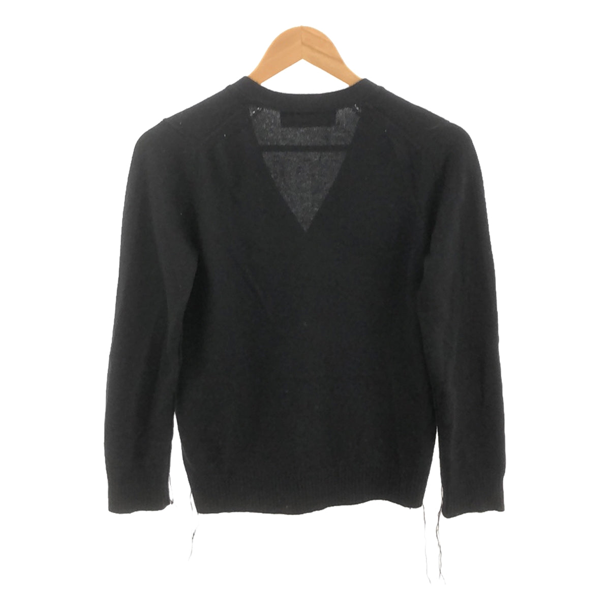 tricot COMME des GARCONS | 2011AW | Cashmere frayed V-neck cardigan | Black | Women's