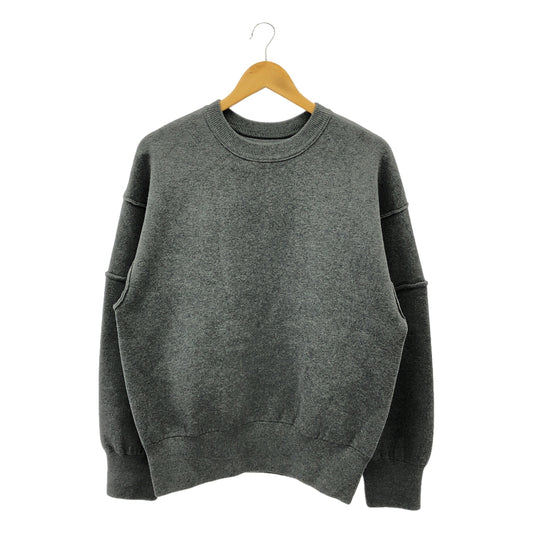 【美品】  CITYSHOP / シティショップ | 2024AW | Sweat knit コットン カシミヤ混 プルオーバー スウェット ニット | F | グレー | レディース