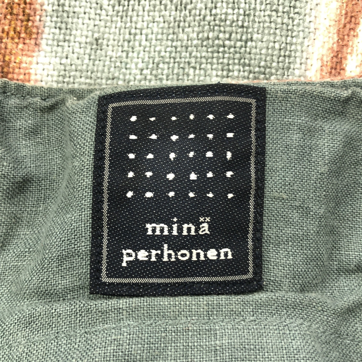 mina perhonen / 미나펠호넨 | alive 얼라이브 총무늬 파니니 린넨 토트백 |