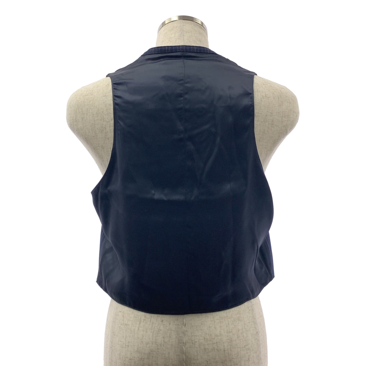 【美品】  Maison Margiela / メゾンマルジェラ | 2018SS | ストライプ ジレ ベスト / 総裏地 | 50 | ネイビー | メンズ