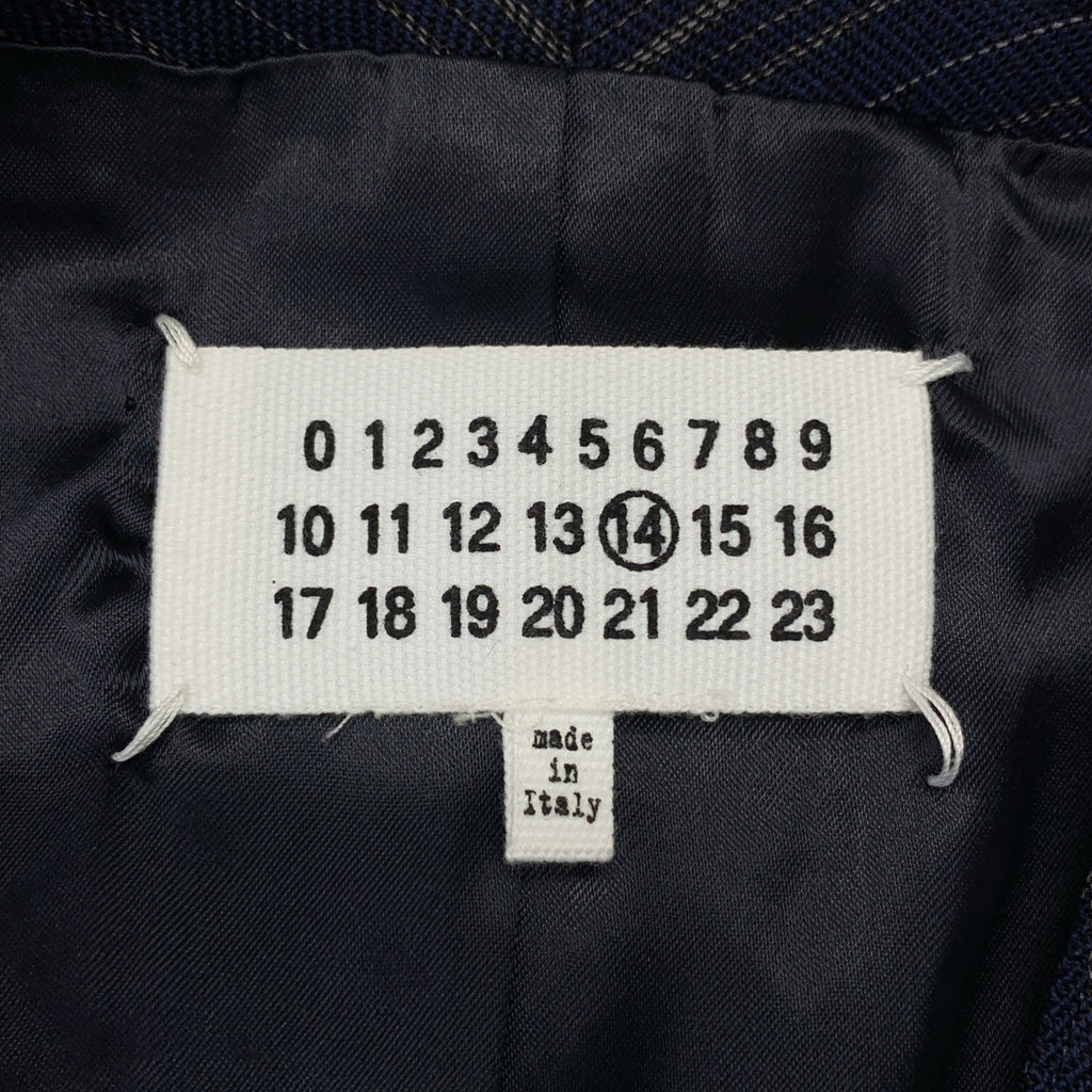 【美品】  Maison Margiela / メゾンマルジェラ | 2018SS | ストライプ ジレ ベスト / 総裏地 | 50 | ネイビー | メンズ