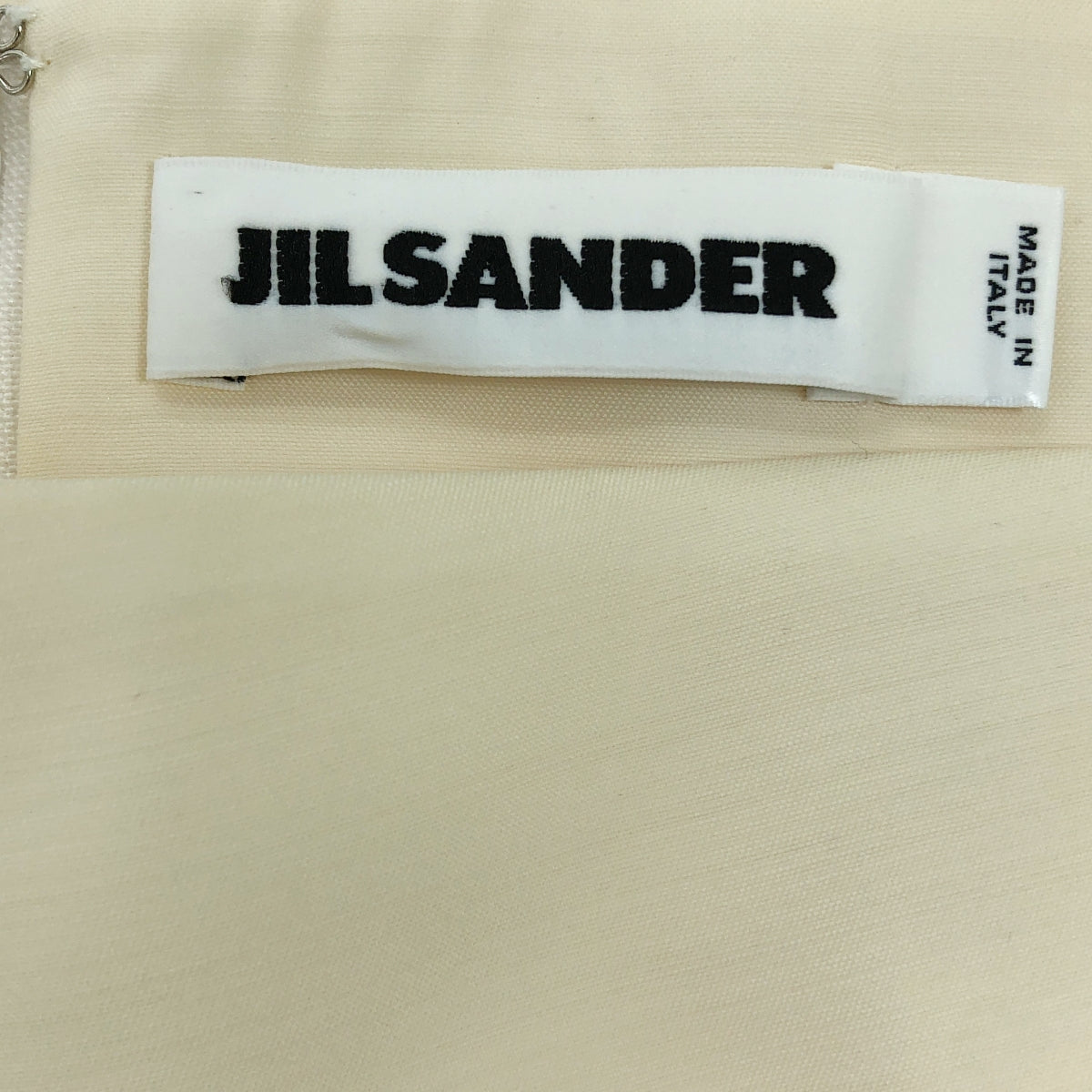 JIL SANDER / ジルサンダー | ウール シルク タック デザイン スカート | 36 | アイボリー | レディース