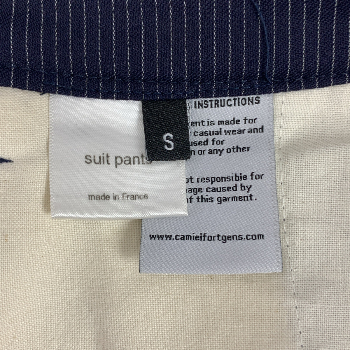 CAMIEL FORTGENS / 카미엘 포트 헨스 | 2021AW | suit pants 울 스트라이프 2 탁 슬랙스 | S |