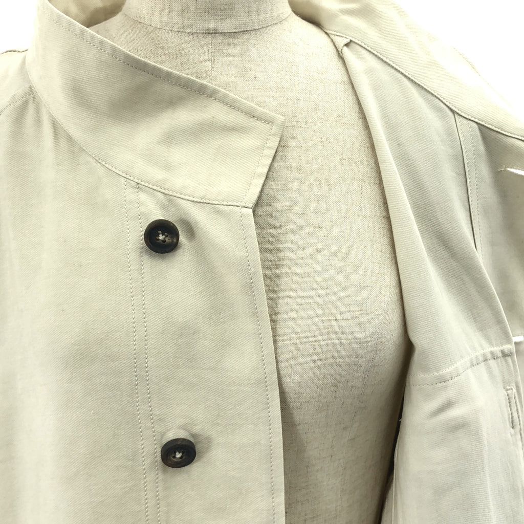 [미품] ziggy chen / 지기첸 | 2024AW | ZIGGY CHEN Stand Collar Pocket Shirt / 오버 셔츠 재킷 | 44 | Vintage White | 남성