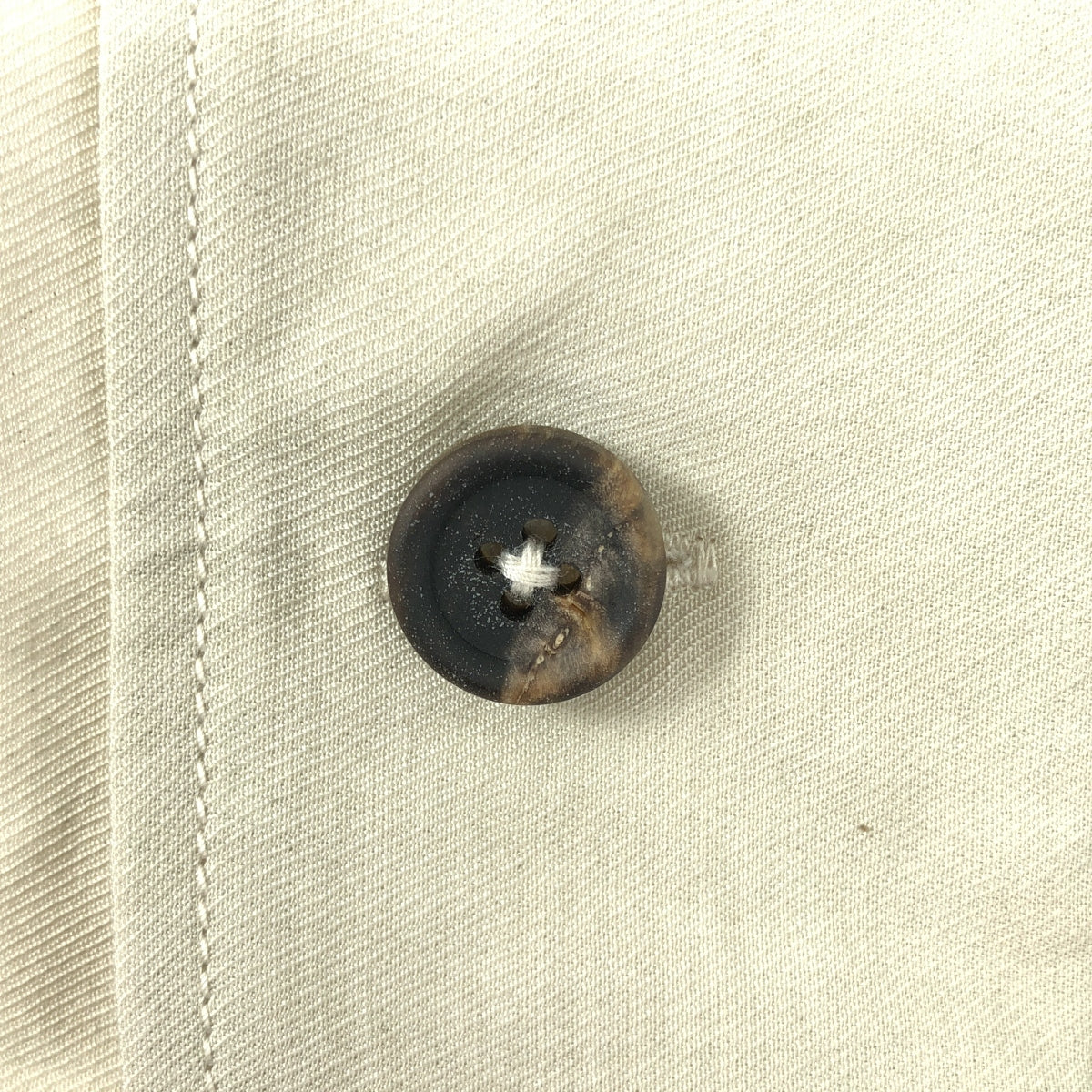 【美品】  ziggy chen / ジギーチェン | 2024AW | ZIGGY CHEN Stand Collar Pocket Shirt / オーバー シャツ ジャケット | 44 | Vintage White | メンズ