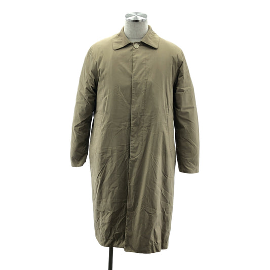 YAECA | Cotton Balmac Coat with Padded Liner | M | Beige | Men's