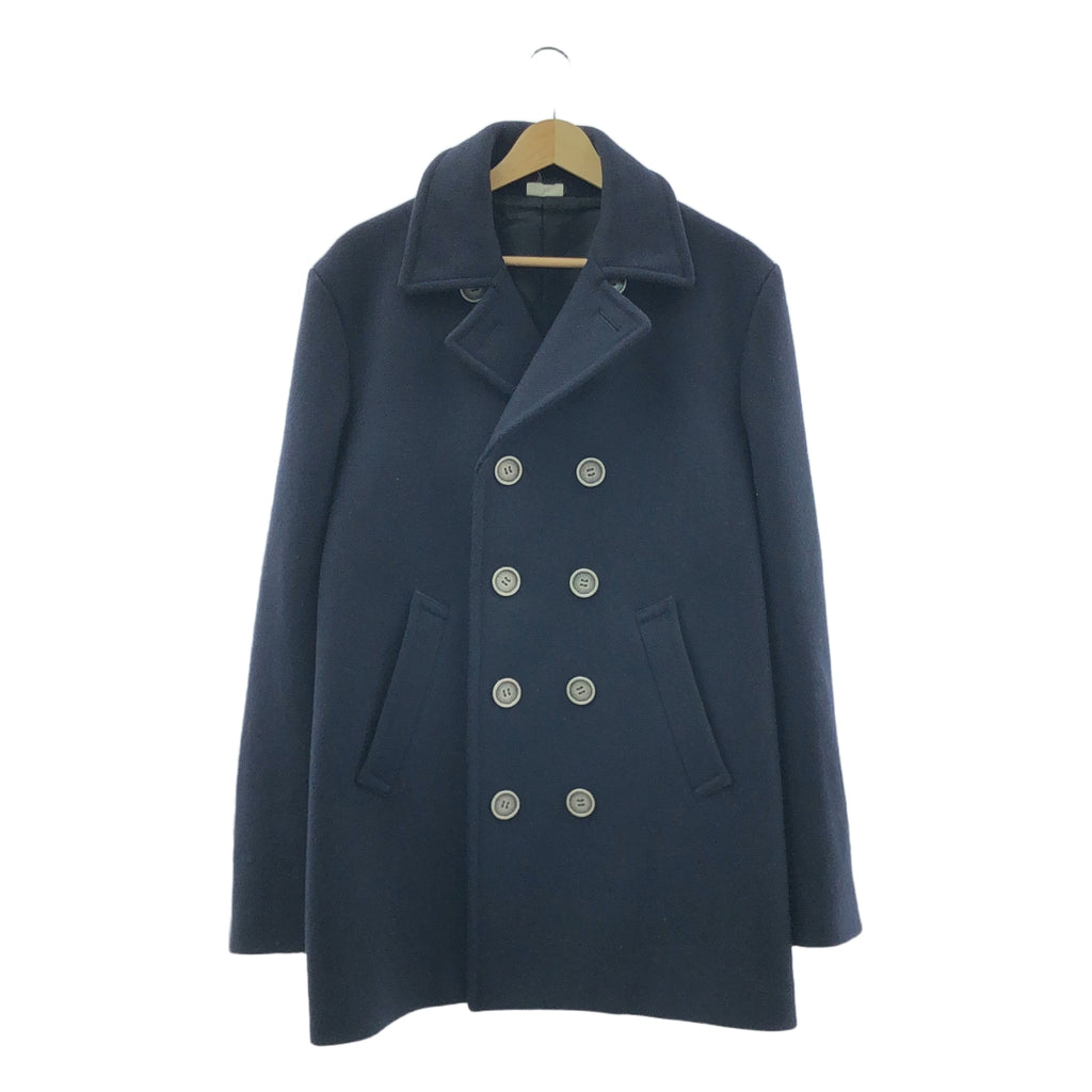 COMME des GARÇONS HOMME PLUS | 2013 秋冬 | 羊毛金屬連結雙排扣長款大衣 / 全襯裡 | M碼 | 深海軍藍 | 男款