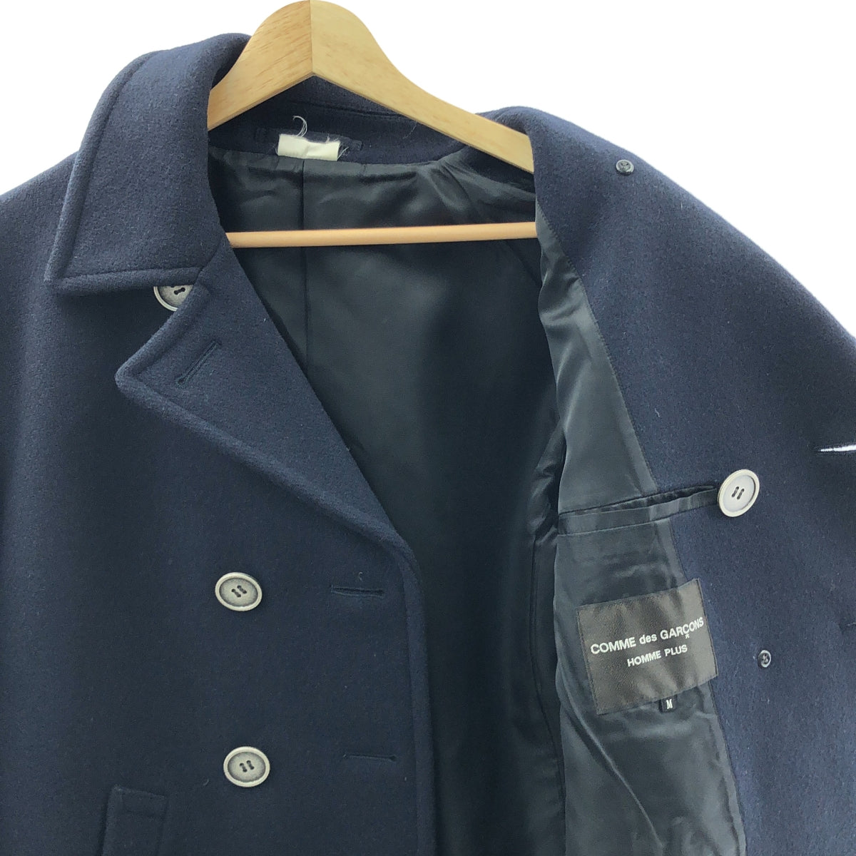 COMME des GARCONS HOMME PLUS / コムデギャルソンオムプリュス | 2013AW | ウール メタルボタン ダブルロング コート / 総裏地 | M | ダークネイビー | メンズ