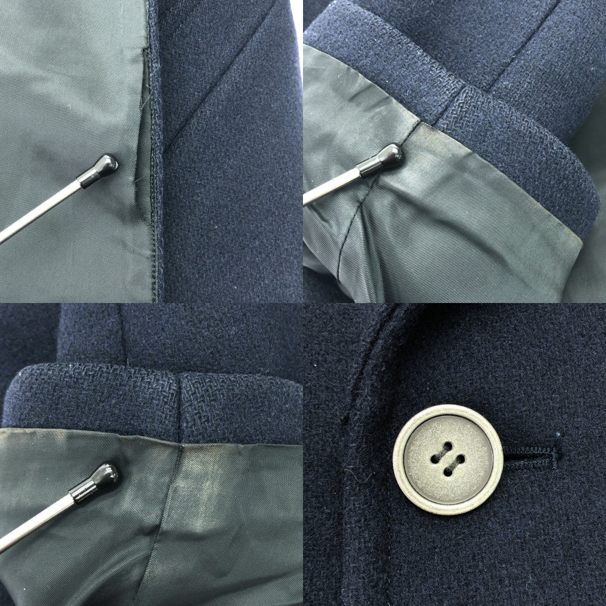 COMME des GARCONS HOMME PLUS / コムデギャルソンオムプリュス | 2013AW | ウール メタルボタン ダブルロング コート / 総裏地 | M | ダークネイビー | メンズ