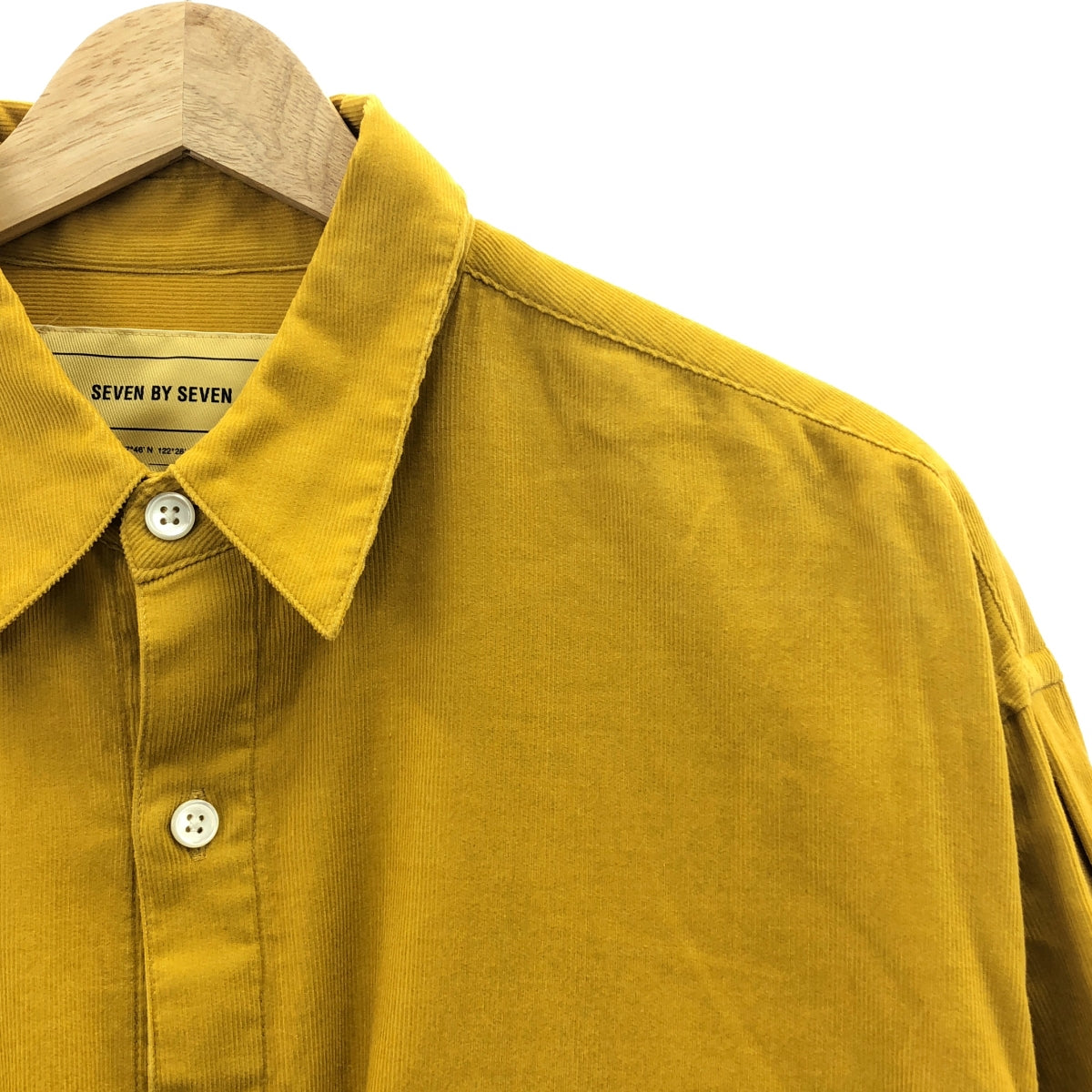 SEVEN BY SEVEN / セブン バイ セブン | CORDUROY TUCK SHIRTS コーデュロイ タック シャツ | M | マスタード | メンズ