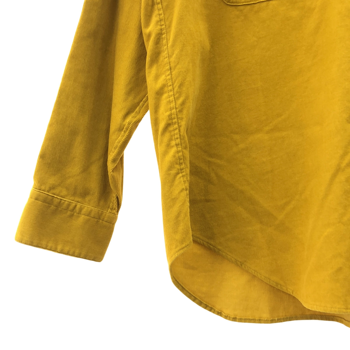 SEVEN BY SEVEN / セブン バイ セブン | CORDUROY TUCK SHIRTS コーデュロイ タック シャツ | M | マスタード | メンズ