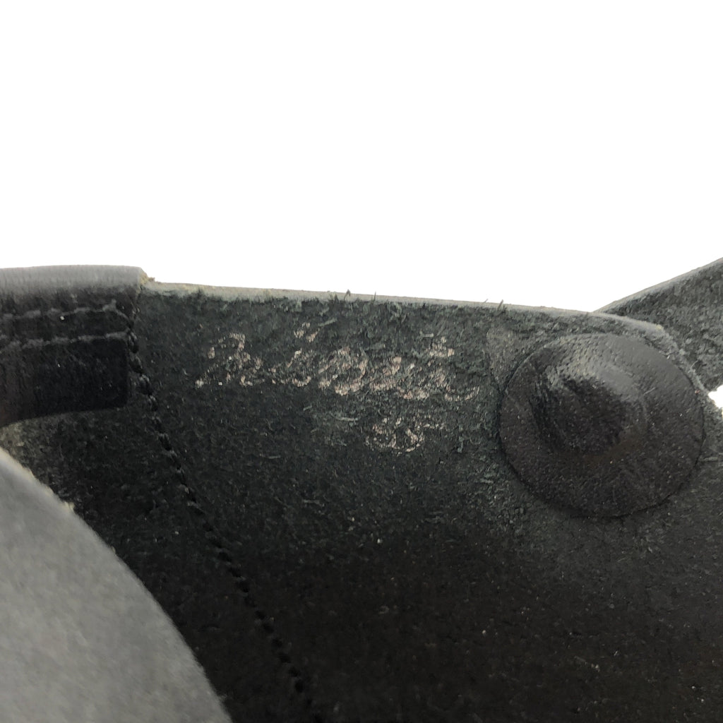 【美品】  SHOE&SEWN / シュー＆ソーン | レザー ラウンドトゥ ストラップ シューズ | 35 | ブラック | レディース