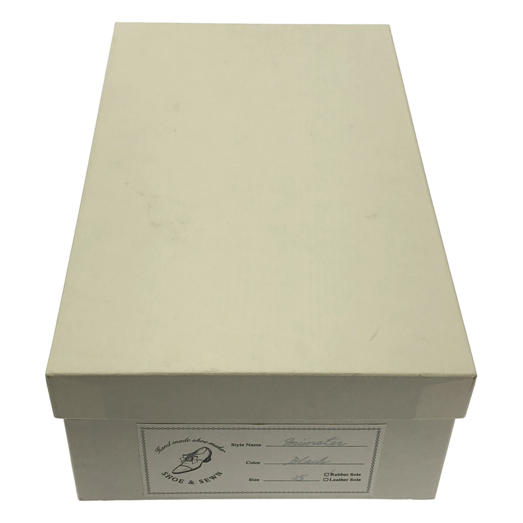 【美品】  SHOE&SEWN / シュー＆ソーン | レザー ラウンドトゥ ストラップ シューズ | 35 | ブラック | レディース