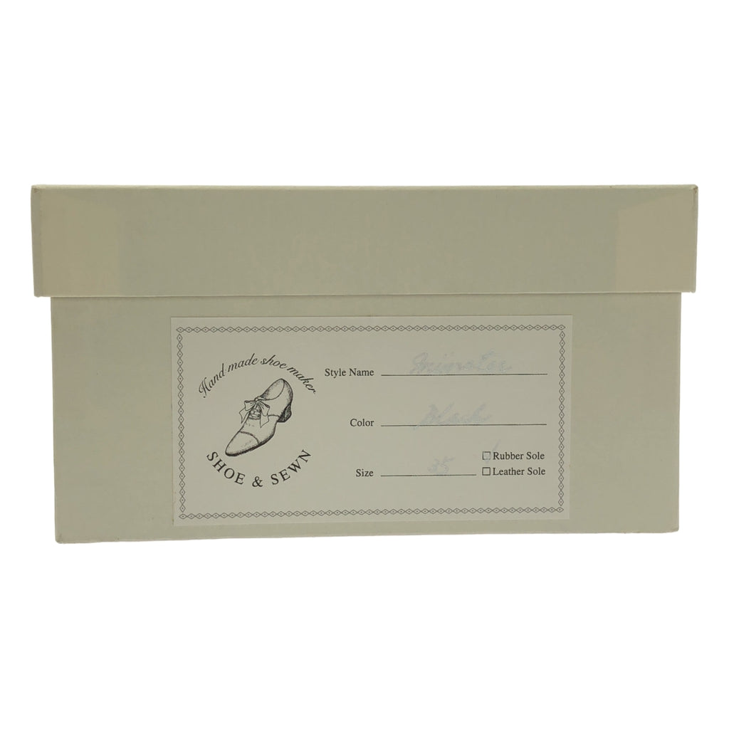 【美品】  SHOE&SEWN / シュー＆ソーン | レザー ラウンドトゥ ストラップ シューズ | 35 | ブラック | レディース