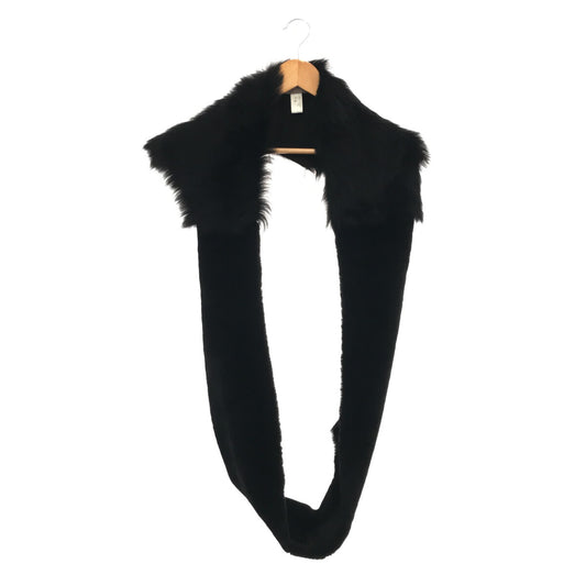 [Beautiful Condition] GUSHLOW &amp; COLE | Handmade Mouton Snood Scarf | Black | Women's