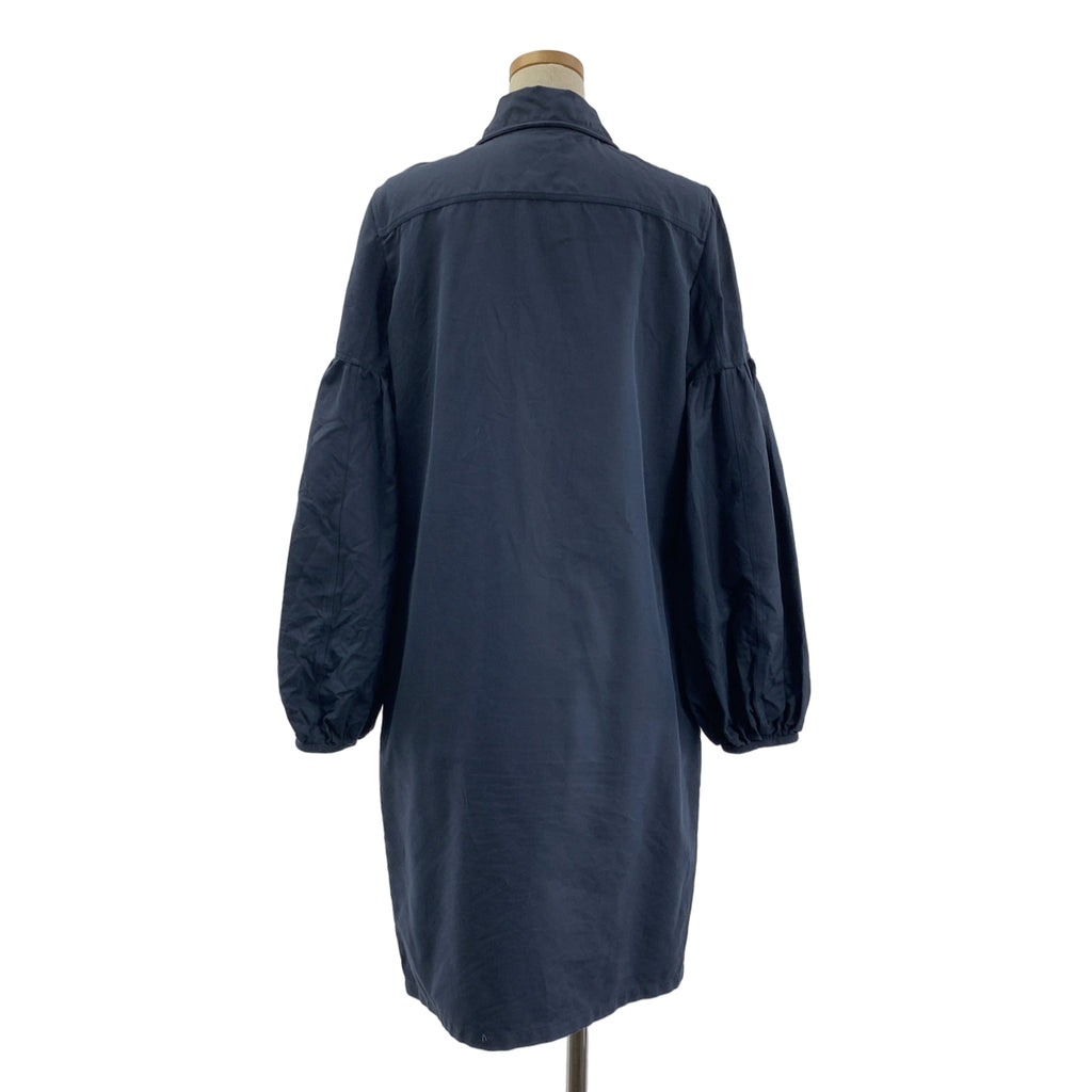 【美品】  CALVIN KLEIN / カルバンクライン | ジップ プルオーバー ワンピース | 36 | ネイビー | レディース