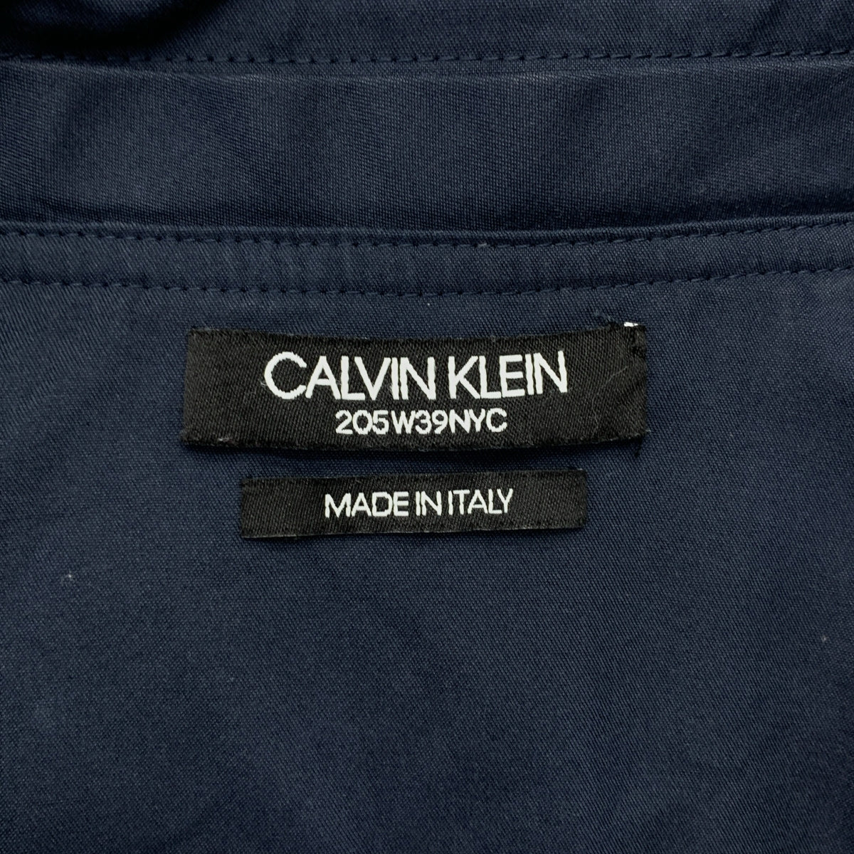 【美品】  CALVIN KLEIN / カルバンクライン | ジップ プルオーバー ワンピース | 36 | ネイビー | レディース