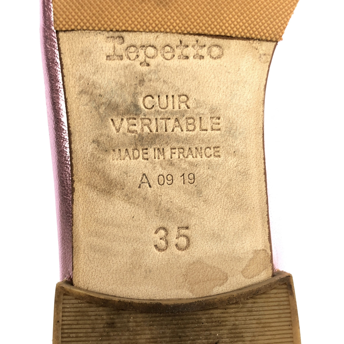 Repetto 皮革絲帶平底鞋，粉紅色，女款，35 碼