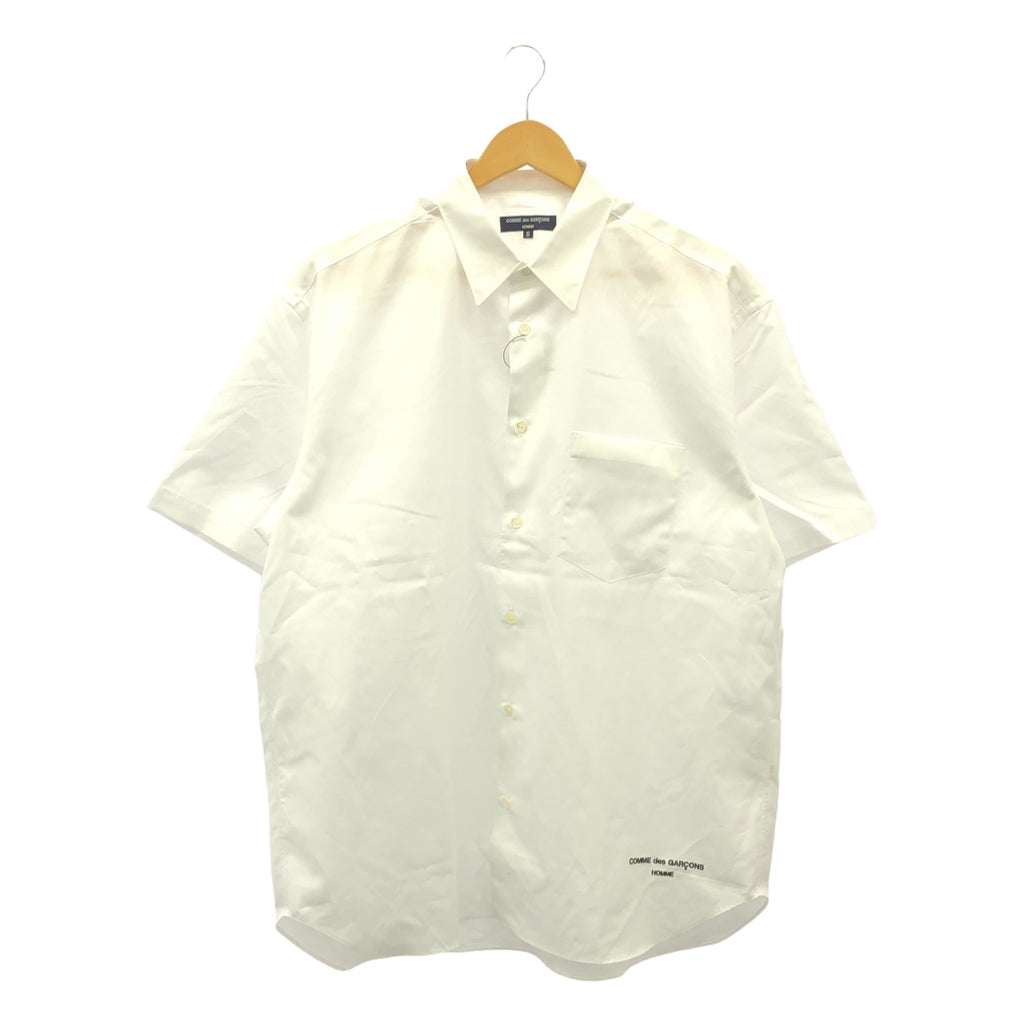 【미품】 COMME des GARCONS HOMME / 콤데 갤슨 옴므 | 2024SS | 코튼 브로드 S / S 셔츠 | S | 화이트 | 남성