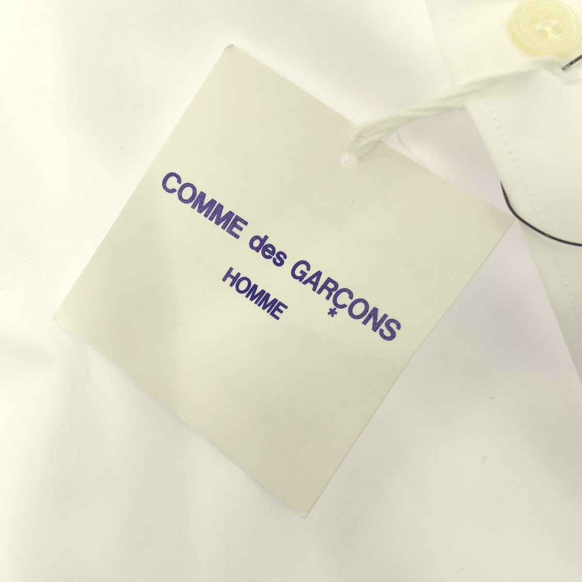 【미품】 COMME des GARCONS HOMME / 콤데 갤슨 옴므 | 2024SS | 코튼 브로드 S / S 셔츠 | S | 화이트 | 남성