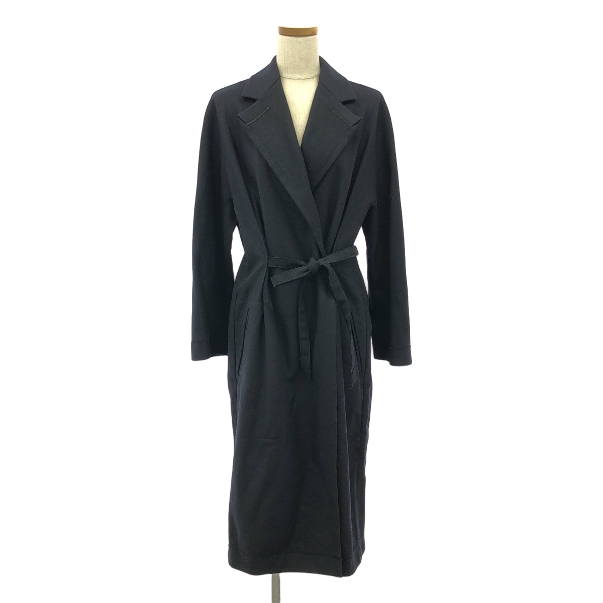 Acne Studios / アクネストゥディオズ | ALEKA WOOL ウエストコード ウール ロングコート | 34 | ネイビー | レディース
