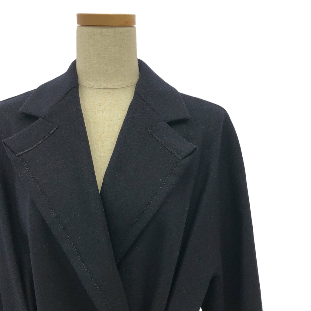 Acne Studios | ALEKA WOOL 腰繩羊毛長版大衣 | 34 |海軍 |女性的