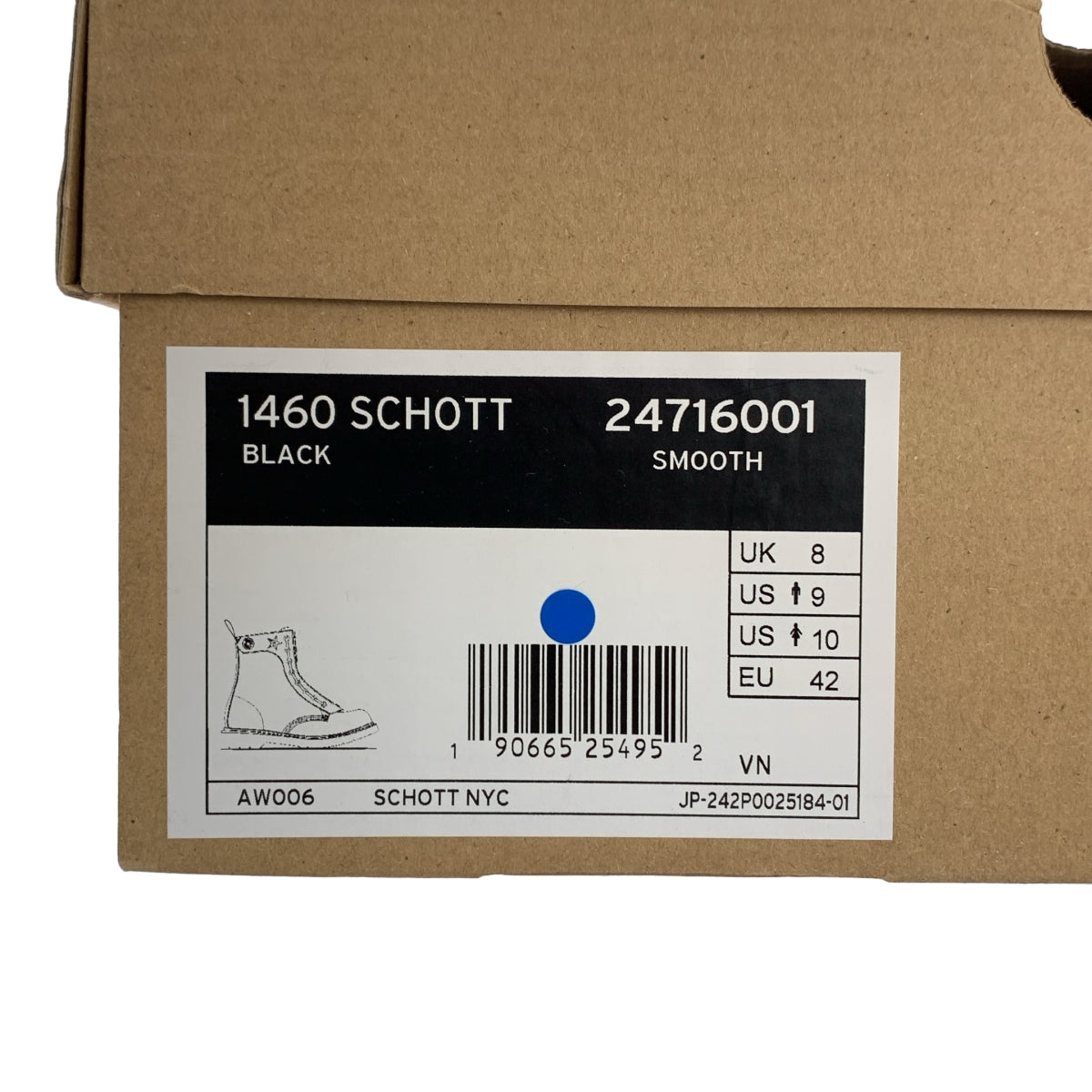 SCHOTT / Schott | x Dr. Martens 1460 8孔繫帶靴 | UK8 | 男款