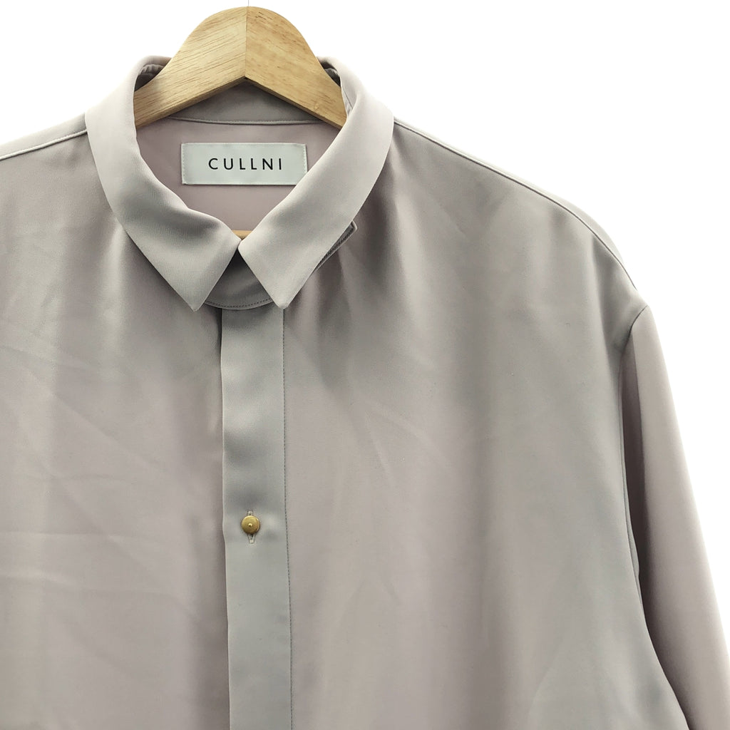 CULLNI | 2024SS | 雙緞下巴扣襯衫 | 尺寸 2 | 淺灰色 | 男款