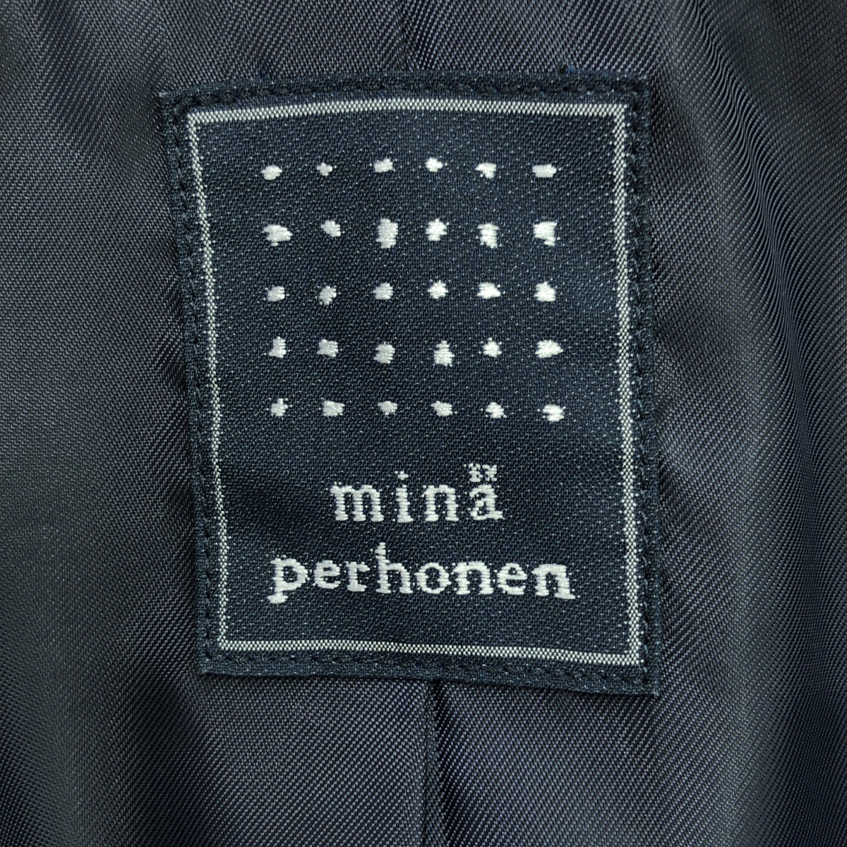 [品相良好] mina perhonen | 鈴鼓粗呢大衣 | 38 | 海軍藍 | 女款