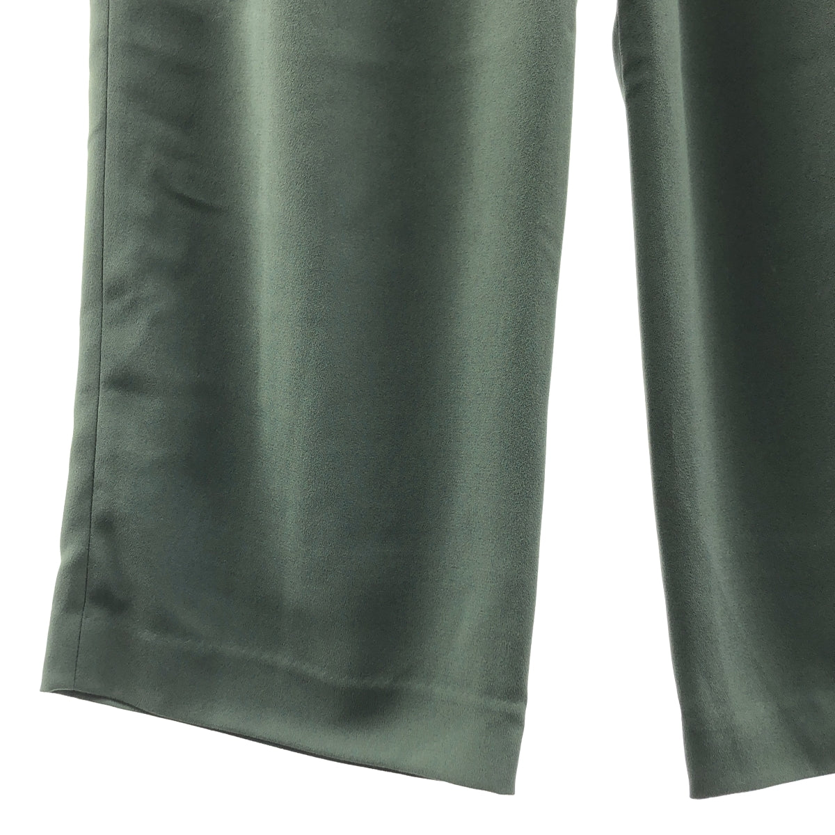【美品】  CLANE / クラネ | BASIC TUCK PANTS / ベーシック タック パンツ / 裏地付き | 0 | グリーン系 | レディース